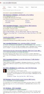 SEO Colsultant Brisbane serpf from the 10th of August 2013
